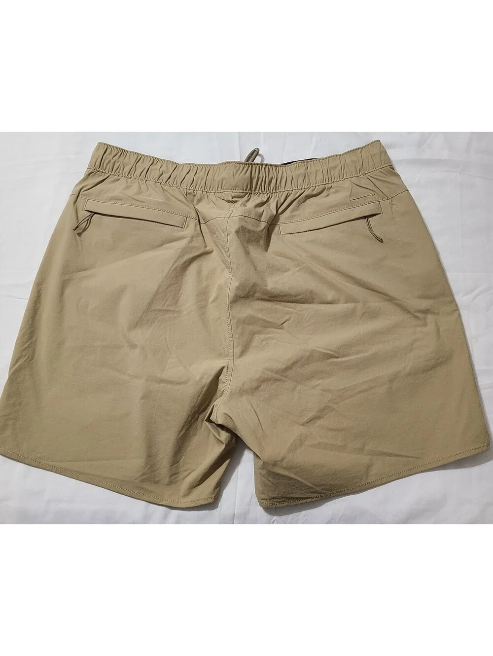 NWT J Crew Lined Tech Dock Shorts Mens Size Large Khaki UPF 50+ Water Resistant